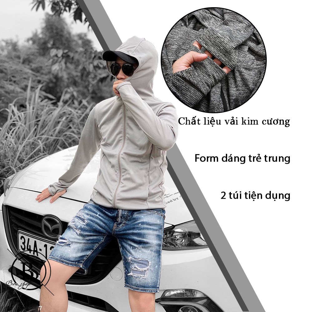 Áo Chống Nắng Nam - Áo Khoác đi nắng Kim Cương Thông Hơi Chống tia UV Siêu Nhẹ Siêu Hot 2021 | BigBuy360 - bigbuy360.vn