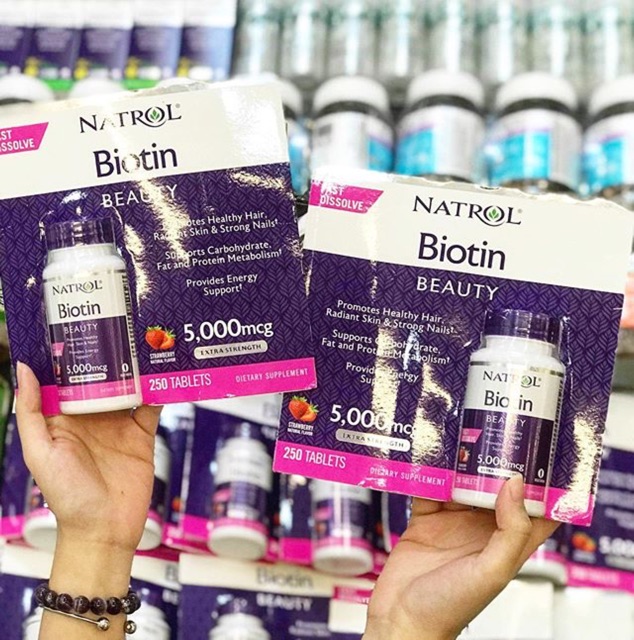 Biotin Beauty Natrol 5000mcg (nhập Mỹ)