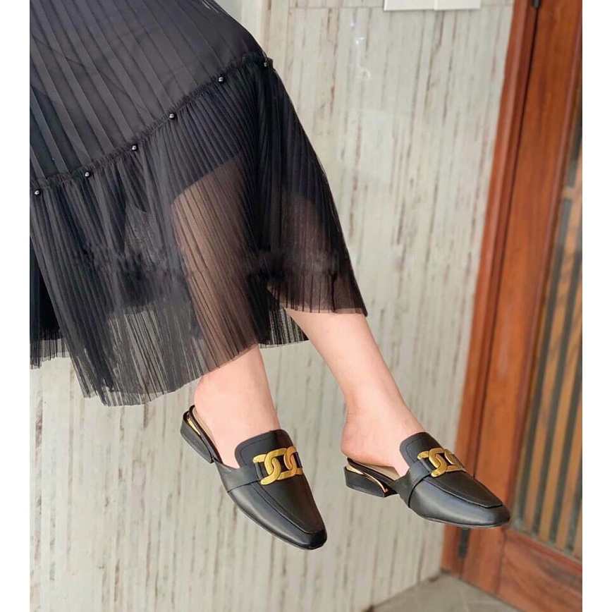 Giầy Sục Nữ Da Thật Cao 2CM