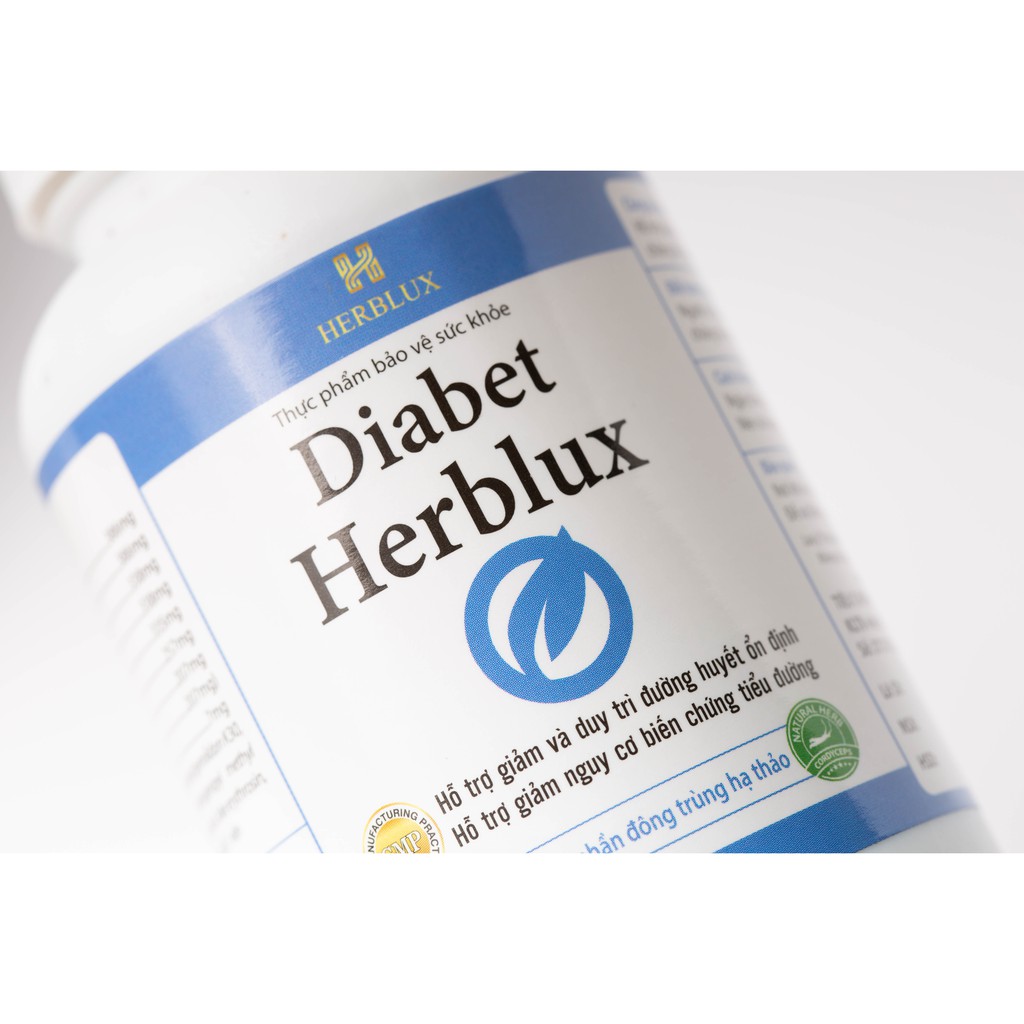 DIABET HERBLUX thực phẩm chức năng thảo dược đông y đông trùng hạ thảo tiểu đường đái tháo đường tuýp 1 tuýp 2
