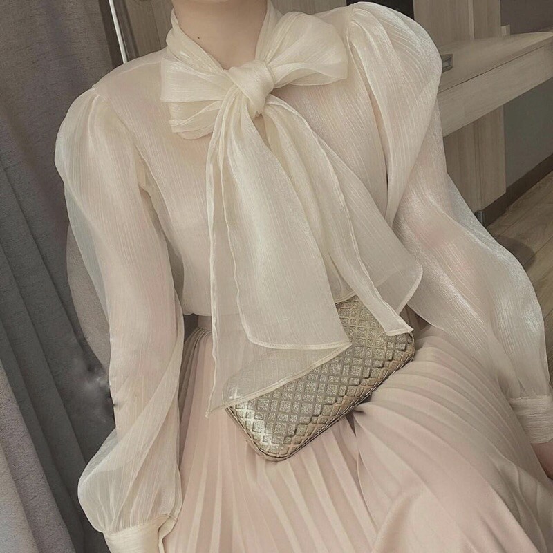 [Mã WASKT304 giảm 15% tối đa 30K đơn 99K] ÁO SƠ MI VOAN ÓNG CỔ NƠ NỮ CỰC HOT SM40 | BigBuy360 - bigbuy360.vn