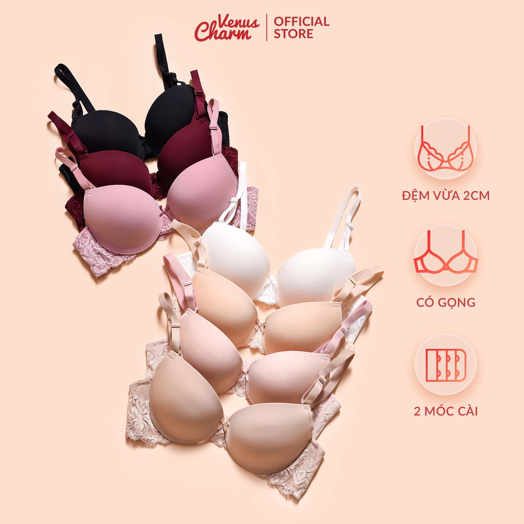 Áo lót trơn có gọng nâng ngực tự nhiên Venus Charm 431