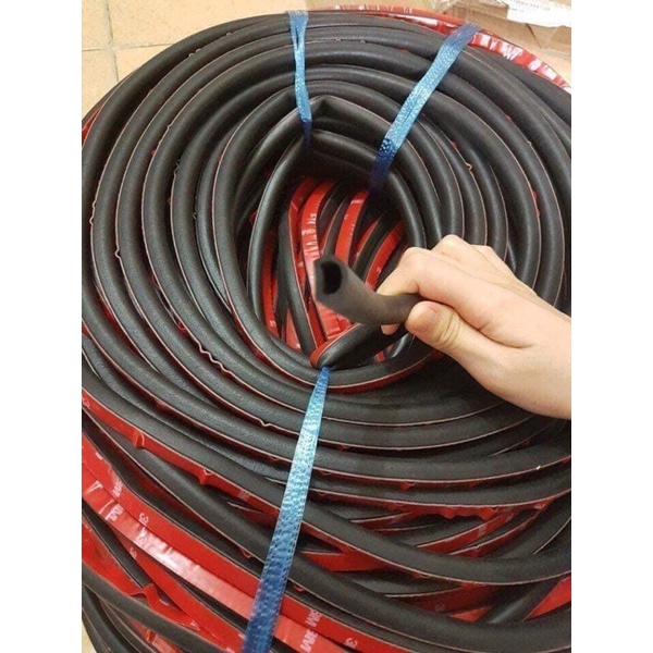 Gioăng chữ D cao su chống ồn ô tô dán viền xe tránh bám bụi, va đập loại to 12mm