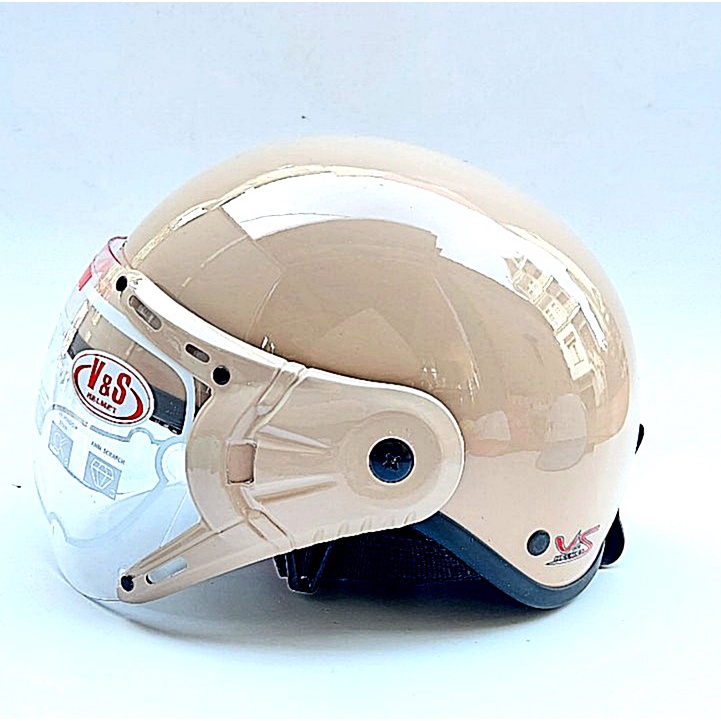 Mũ bảo hiểm nửa đầu có kính siêu đẹp - VS105k -đủ màu - bảo hành 12 tháng