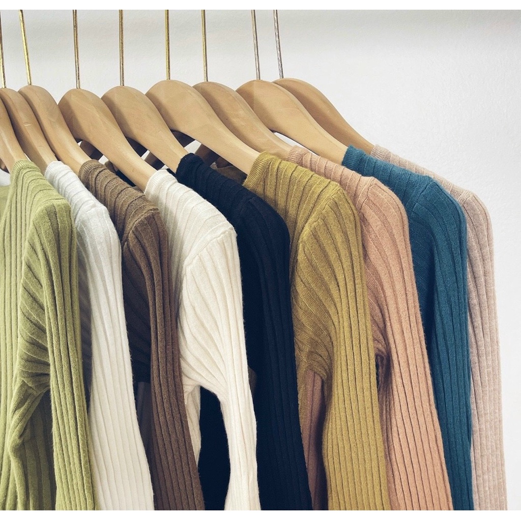 Áo cardigan len, áo len nữ, áo len tăm đũa cài cúc dọc 9 màu | BigBuy360 - bigbuy360.vn