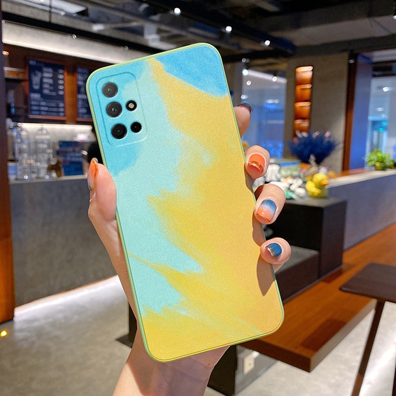 Ốp điện thoại silicone mềm chống sốc in hình tranh màu nước cho Samsung S10 Note 10 Plus Lite S20 S21 Fe