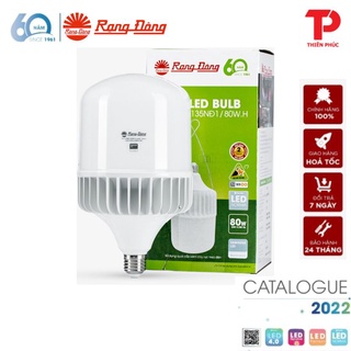 Bóng đèn led bulb trụ nhôm rạng đông tr140 80w ss