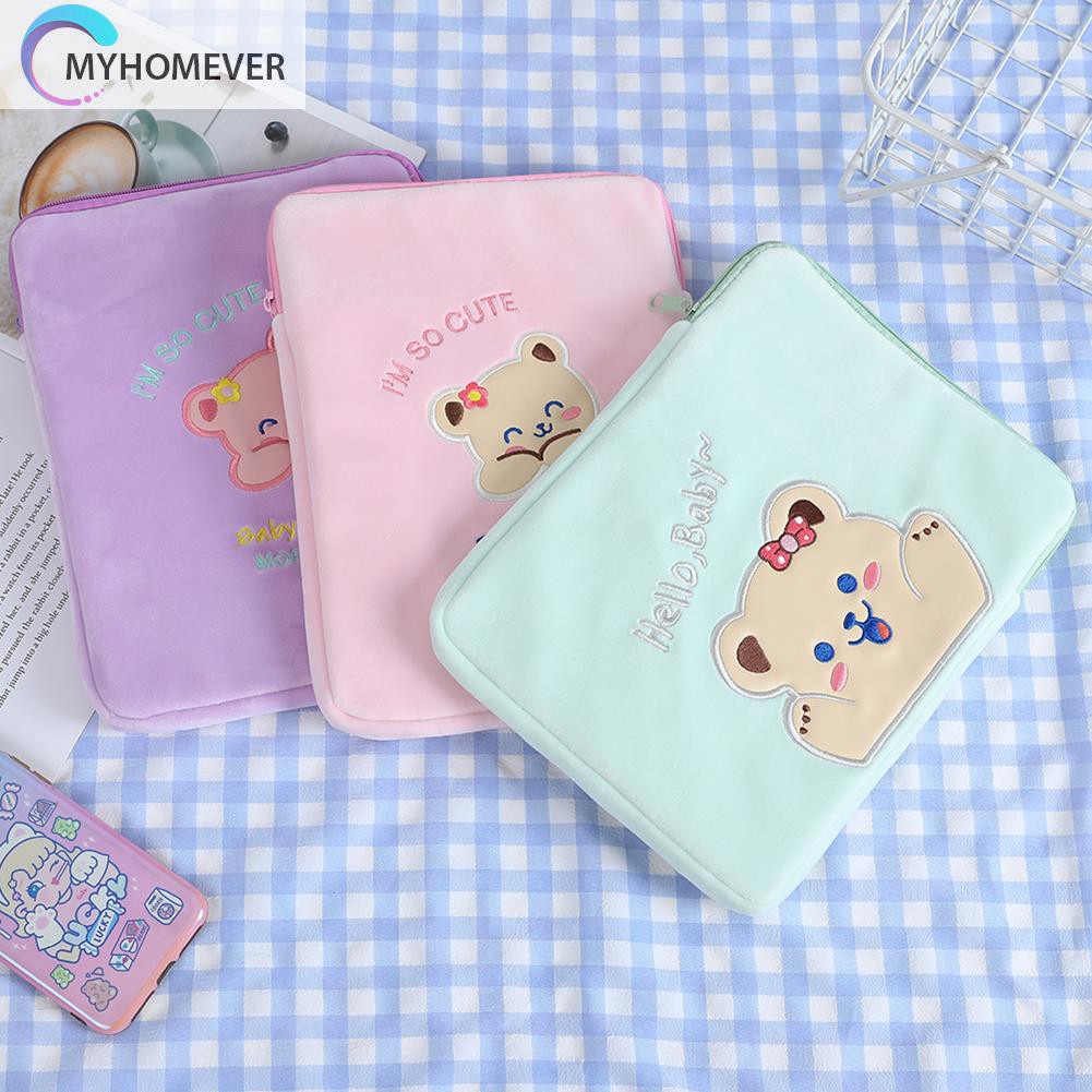 myhomever 11 inch Laptop Bag Cute Cartoon Bear Pouch Case for iPad Protective Cover
