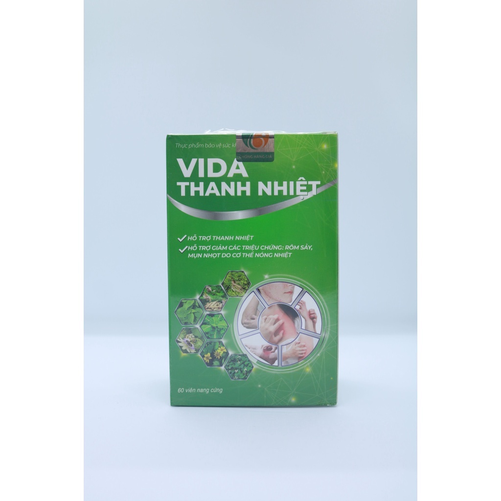 Viên Uống Vida Nano Thanh Nhiệt Hỗ Trợ Thanh Nhiệt, Giải Nhiệt Cơ Thể, Giảm Rôm Xẩy, Mụn Nhọt - Vida Pharma