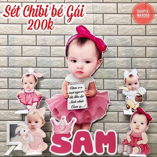 Chibi sinh nhật cho bé gái - Nhiều mẫu
