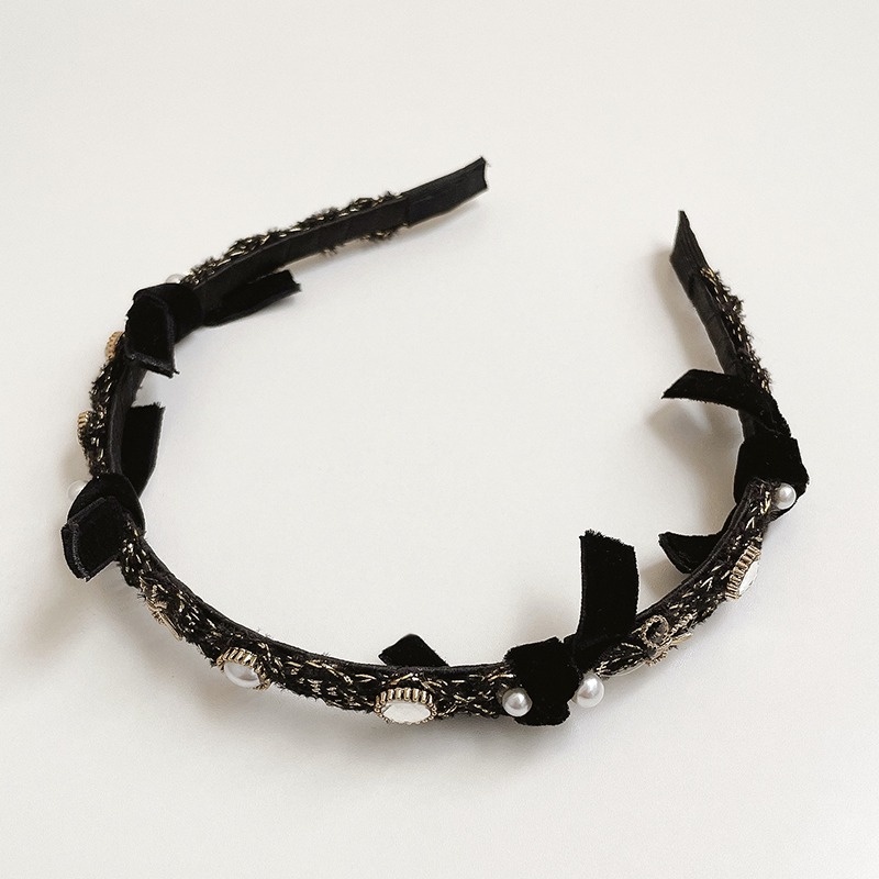 Băng Đô Vải In Hoa Trà Thời Trang Hàn Quốc