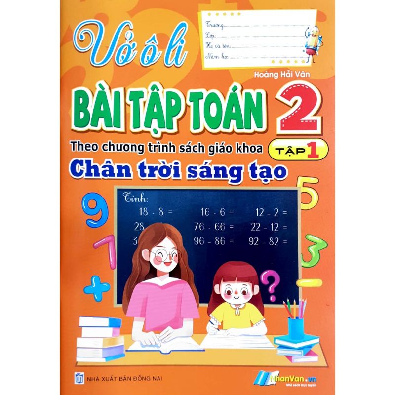 Sách Vở ô li bài tập Toán Lớp 2 Quyển 1