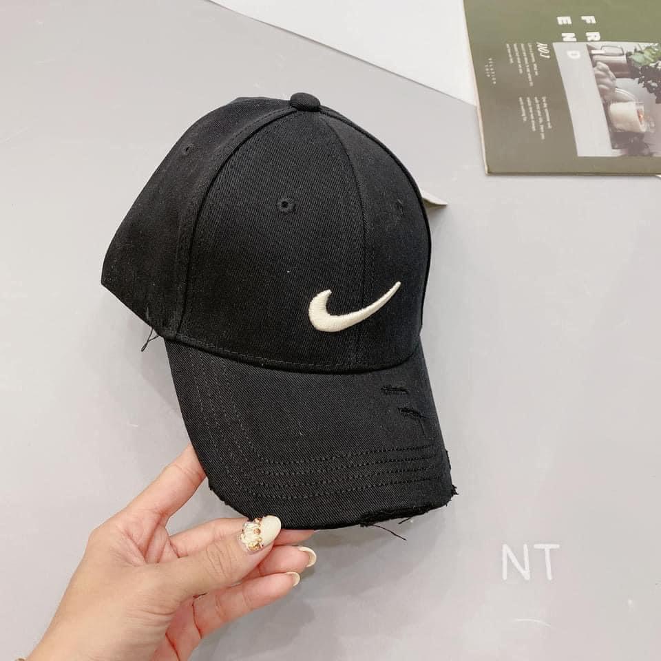 Mũ Nike Rách Tua Rua Chất Kaki Form Unisex Nam Nữ Phong Cách Cá Tính Hàng Loại Xịn