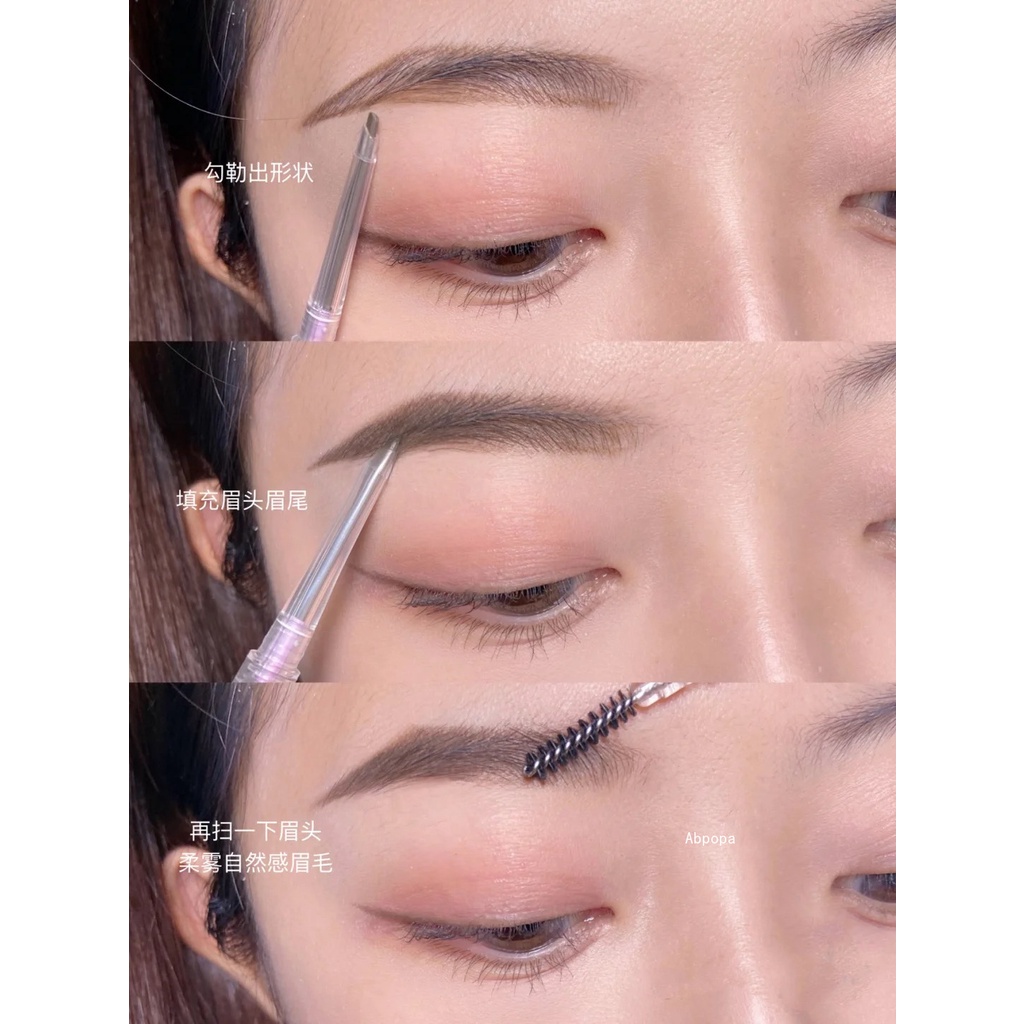 [Hàng mới về] Bút kẻ lông mày GUICAMI lâu trôi chống thấm nước có cọ chải tiện dụng