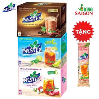 Combo 3 hộp trà nestea mix các vị chanh, trà sữa đường nâu và vải & hương hoa lài