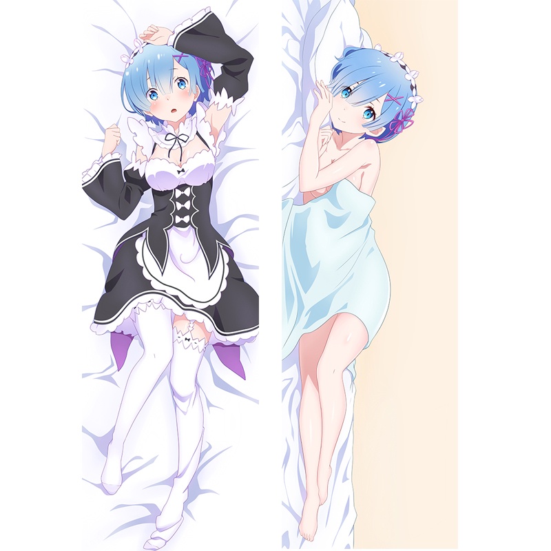 Vỏ Gối Ôm In Hình Nhân Vật Anime Re: Zero kara Hajimeru Isekai Seikatsu Rem Ram 50 * 150cm