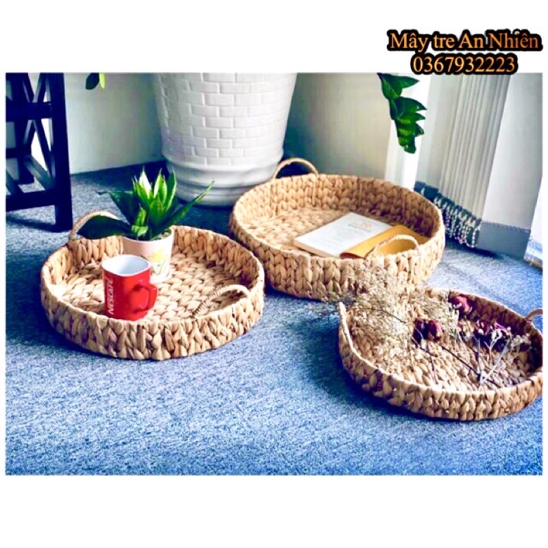 Khay lục bình đựng trái cây - trà bánh