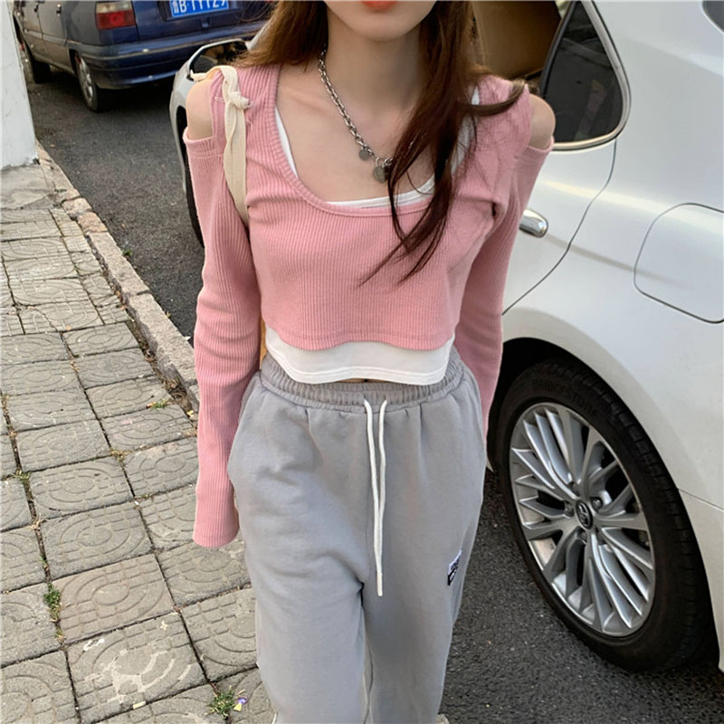 Áo Kiểu Tay Dài Hở Vai Thời Trang Cá Tính Dành Cho Nữ