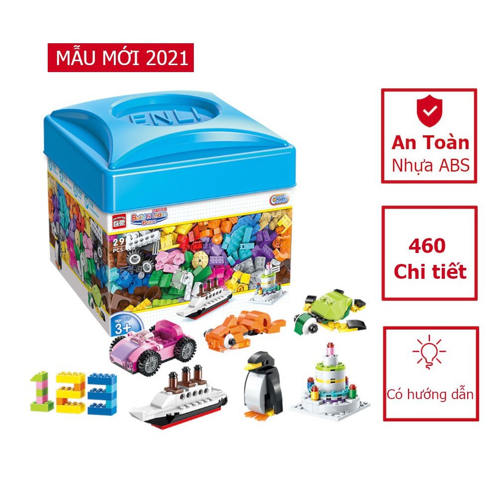 Đồ chơi xếp hình lego - Đồ chơi giáo dục cho bé, Bộ đồ chơi sáng tạo 460 chi tiết