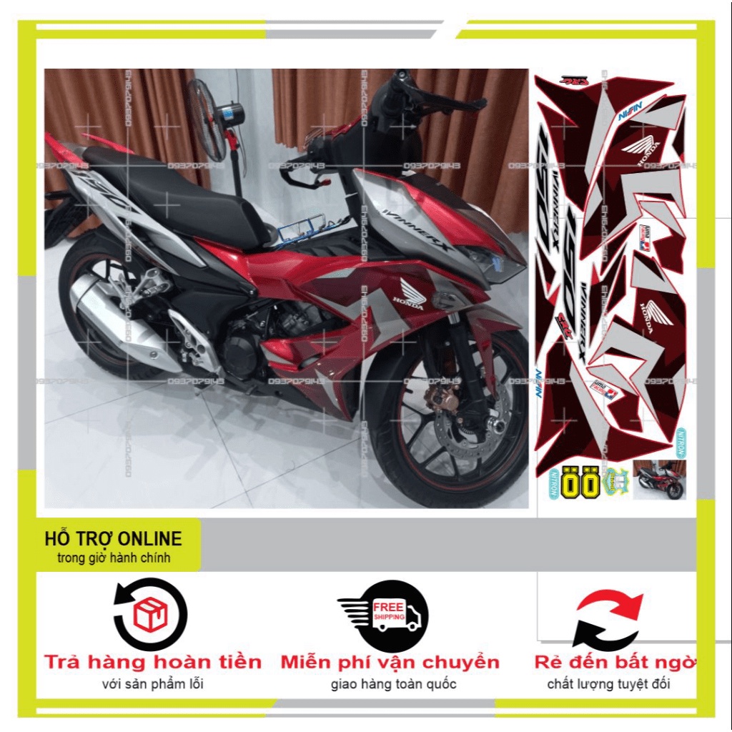 TEM XE WINNER X CHẾ MẪU ZIN -- SHIN DECAL 2