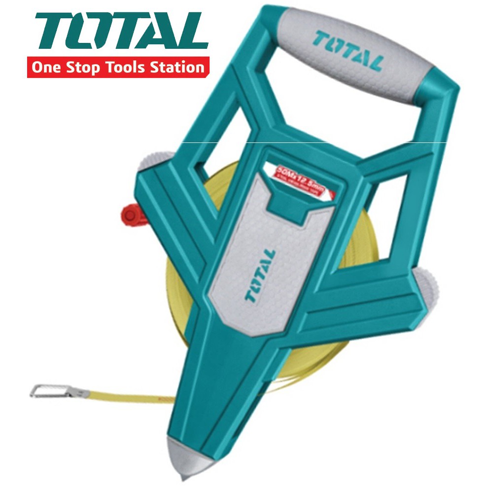 TOTAL Thước dây làm bằng sợi thủy tinh 50 Mét x 12.5mm TMTF12506 TMTF13506