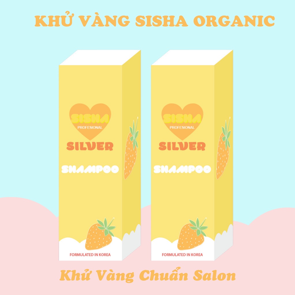 Dầu Gội Tím , Dầu Gội Khử Vàng SISHA ORGANIC 50ml - 100ml , Luxihairs