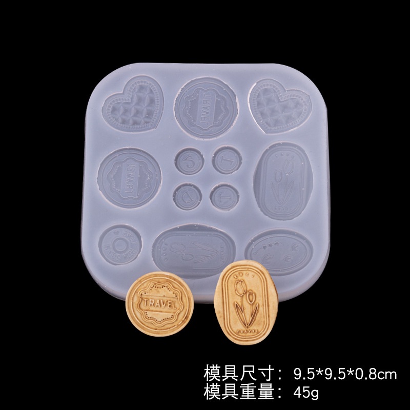 Khuôn Silicone Nhấn Bánh & Socola Hình Nút Áo Cổ Điển