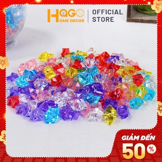 Combo 150 viên sỏi nhựa, đá nhựa nhiều màu trang trí tiểu cảnh, bể cá, lọ hoa