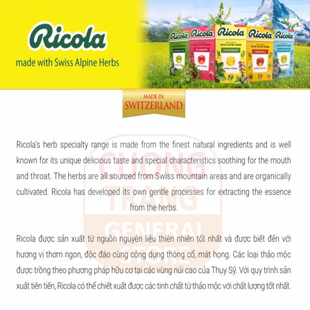 Hộp kẹo thảo mộc Ricola phiên bản giới hạn 100g