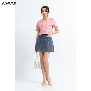 Chân váy chữ A ngắn túi ốp 2 bên JAW0758 - 92WEAR
