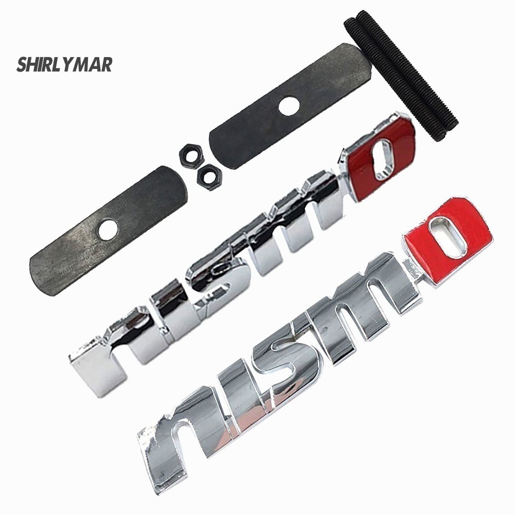 Miếng Dán Kim Loại In Chữ Sr nismo Trang Trí Xe Hơi