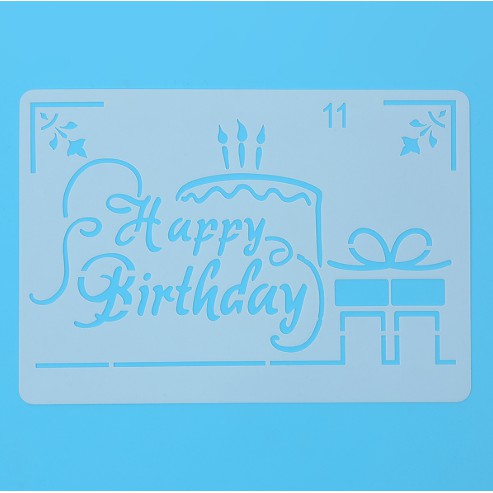 Thước Vẽ Hoạ Tiết Thủ Công Happy Birthday - Mẫu 11