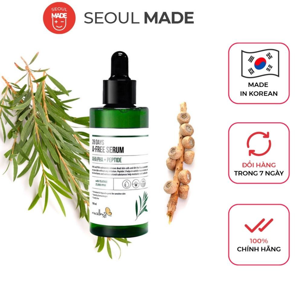 Tinh chất tràm trà 28 Days A-Free Serum Hàn Quốc giảm mụn, tăng độ đàn hồi cho da 100ml