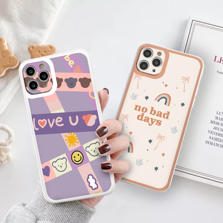 Ốp iphone hot trend Sắc màu vuông cạnh ốp lưng iphone 6/6splus/7plus/8/8plus/xr/xs/12/13/pro/max/plus/promax tr1165