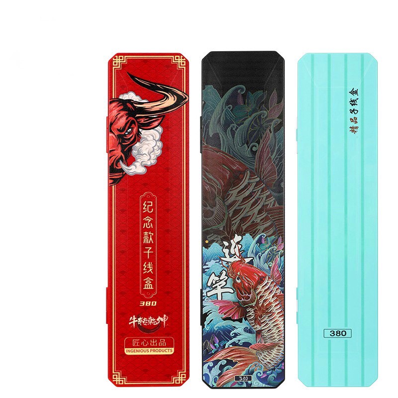 Hộp Đựng Thẻo , Lưỡi Câu Đài Lưỡi Câu Đôi, Thẻo câu cá in hình họa tiết trâu đỏ , cá chép siêu hot HPK-8o