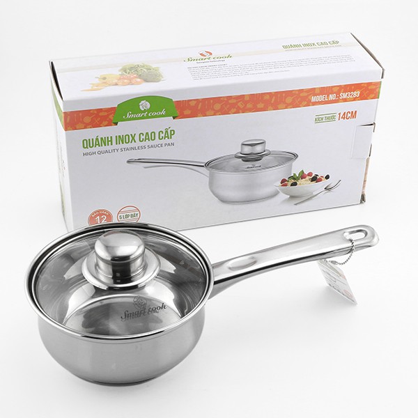 Nồi Nấu Bột Inox 14cm Smartcook SM3283 Thuộc Thương Hiệu Elmich, Xuất Xứ : C.H Séc (Quánh Inox Elmich)