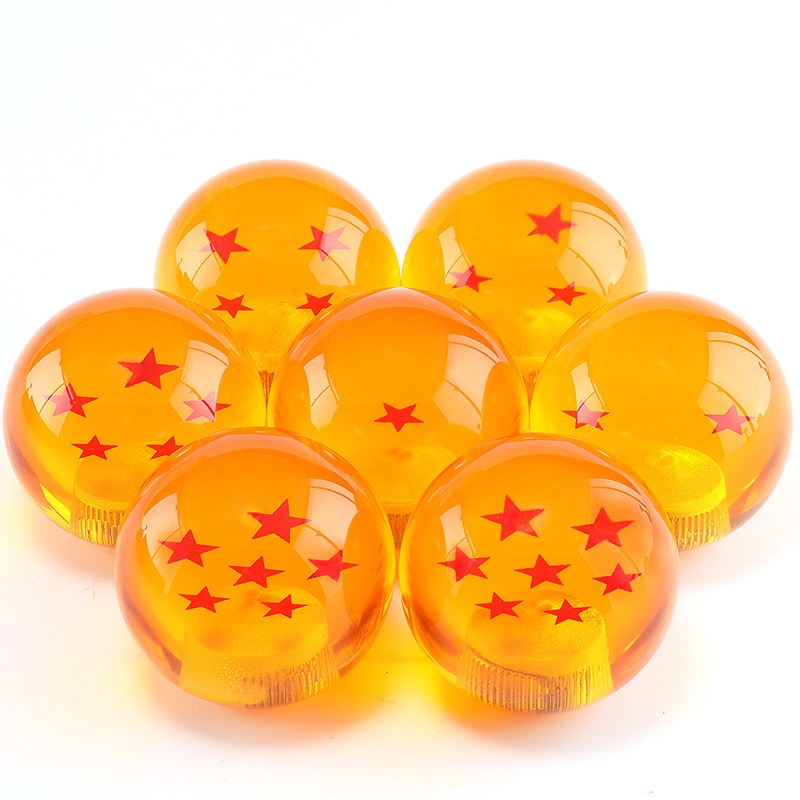 Tay Nắm Cần Số Hình Dragon Ball 1-7 Ngôi Sao Màu Hổ Phách Bằng Acrylic Tùy Chỉnh Chất Lượng Cao Cho Xe Hơi