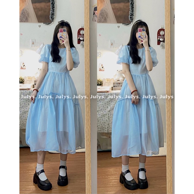 Đầm babydoll voan tơ dáng dài Julys (ảnh THẬT kèm video)