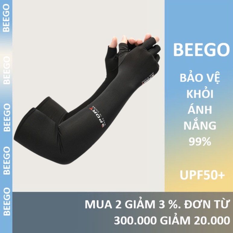Bao tay chống nắng nam nữ DÀI SPORT xỏ hở ngón chống tia UV Mùa Hè Có Vân Chống Trượt