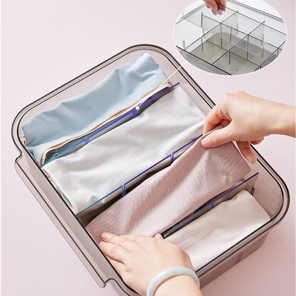 Hộp đựng đồ lót sức chứa lớn bằng nhựa có nhiều màu tiện dụng dành cho gia đình