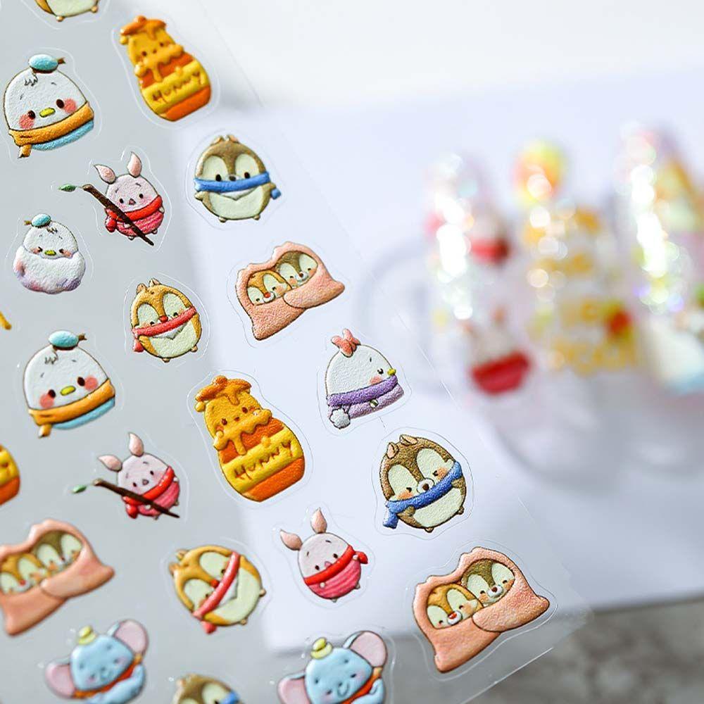 Nhãn Dán Móng Tay Tự Dính Họa Tiết Gấu Pooh Hoạt Hình Nhật Bản Vui Nhộn
