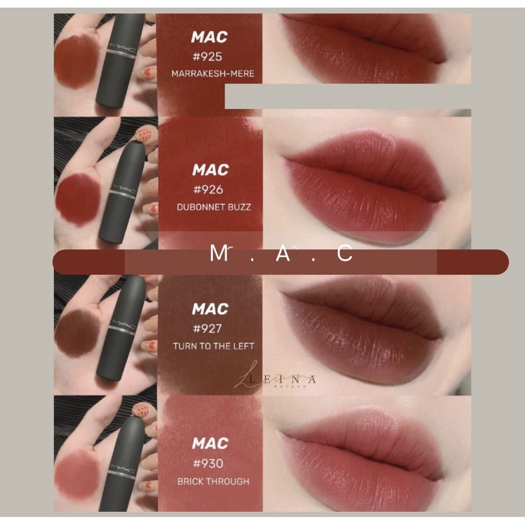 Son Mac Powder Kiss Velvet Blur Slim Stick, son mac thỏi mới đủ màu,Bống cosmestics