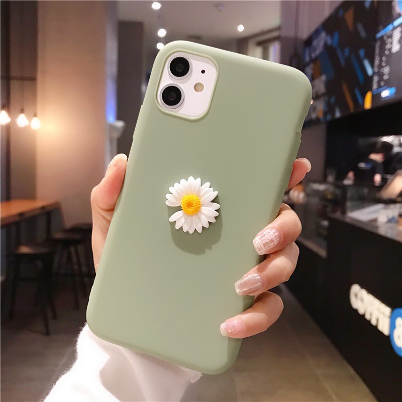 Samsung galaxy s22 s21 s20 s10 s23 fe s9 s8 plus note 8 9 10 plus note 10 lite note 20 ultra a81 s20 fe Ốp lưng hoạt hình 3d daisy flower ốp lưng mềm tpu full cover