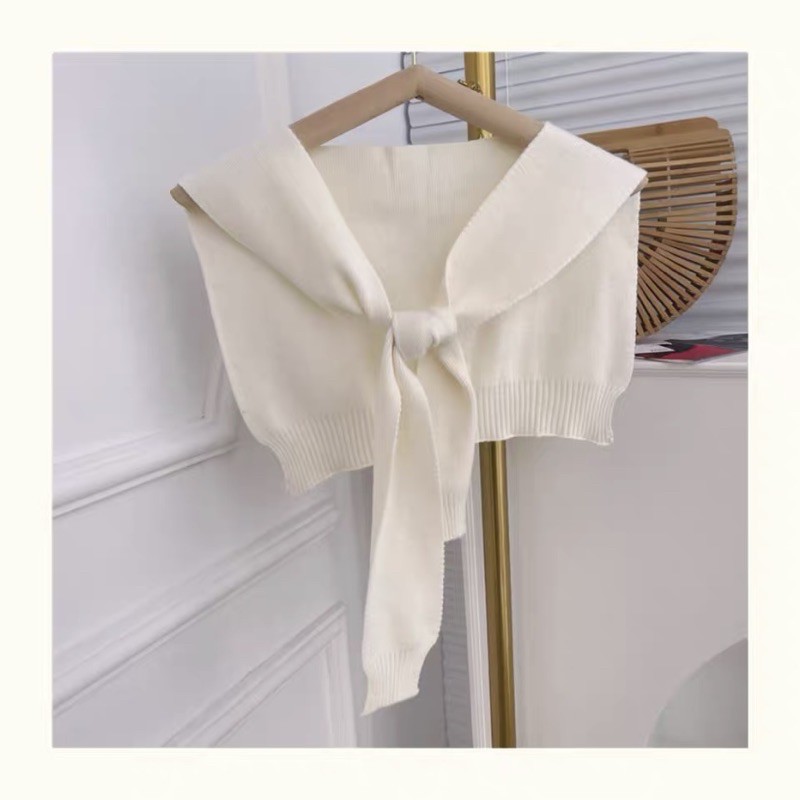 Khăn len thuỷ thủ mix áo, váy Ulzzang style  Hàng Quảng Châu