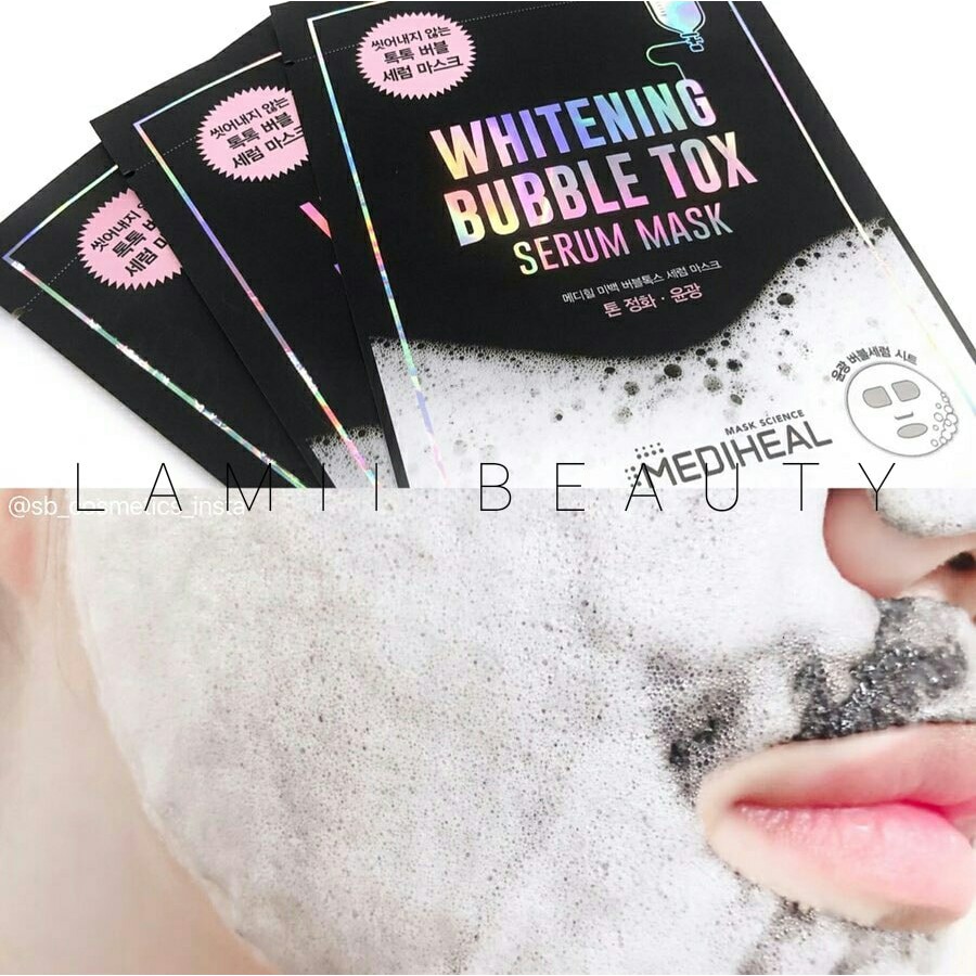 Mặt nạ thải độc trắng da MEDIHEAL BUBBLE TOX SERUM MASK