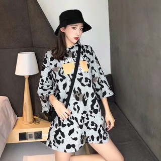 Áo váy bò sữa dáng thụng ulzzang