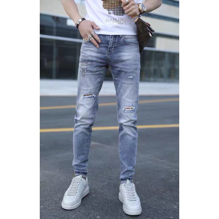 Quần Jean Nam - Quần Bò Nam co dãn ôm form tôn dáng chuẩn, quần jean thời trang cao cấp nam Muradfashion mẫu NT500