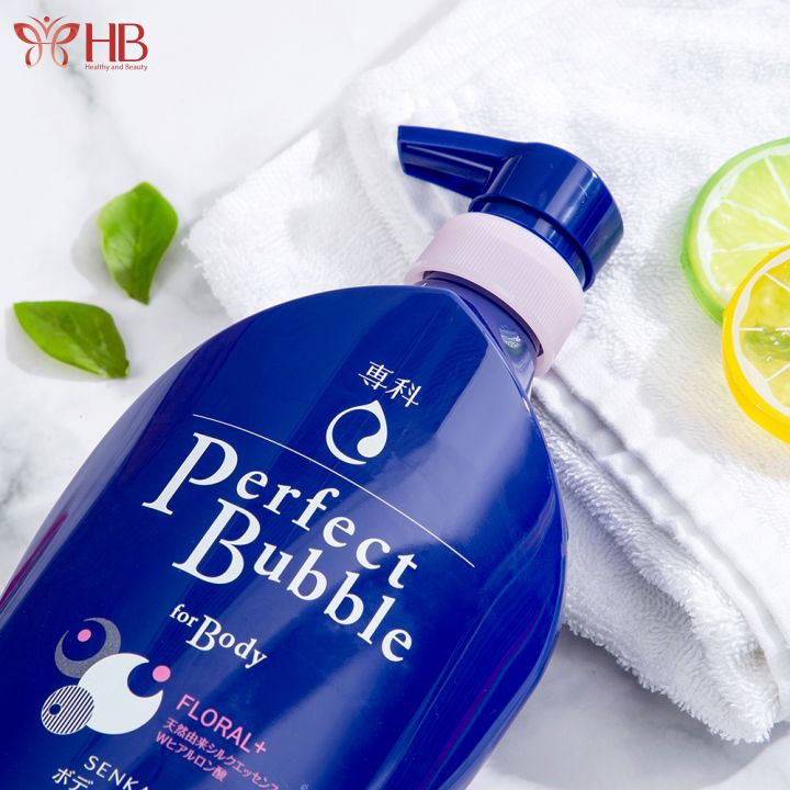 Sữa tắm dưỡng ẩm hương hoa tươi mát Senka Perfect Bubble for Body Floral Plus 500ml
