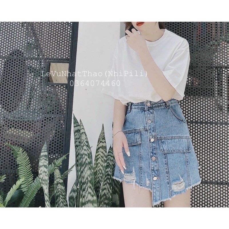 Chân váy jean ☀️ Quần váy jean dễ mix đồ siêu xinhhh
