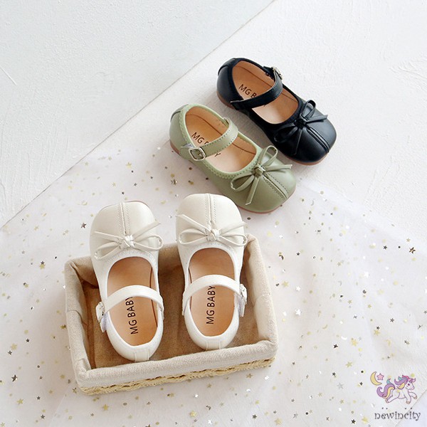 Giày Bé Gái Cột Nơ Phong Cách Hàn Quốc